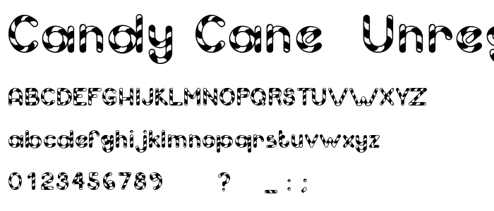 Candy Cane (Unregistered) font